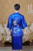 Shanghai Story Abito da uomo cinese con ricamo Kimono Abito da bagno Drago da uomo pigiameria 5 colori Taglia M --XXXL295Q