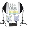 New Pography PO Studio Iluminação contínua Kits Softbox Equipamento PO e suporte duplo 4 lâmpadas PO Studio DiffUser333Z