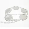 Bracelet en filigrane Beadsnice, serti de bracelet po avec 5 lunettes vierges, convient aux cabochons de taille 13 x 18 mm, ID 267336510642
