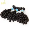 3pcs mycket obearbetad rå jungfrulig perspektiv aunty funmi mänskligt hår väv hoppar spiral romantik lösa curls remy hårförlängningar dubbla wefts