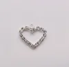 100st Silver Plate Clear Rhinestone Heart Shaped Charm Pendants for Jewelry Making Armband Halsband Fynd 0023072777