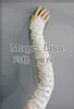 Long Design Gloves Bandage Fingerless Rhinestone Wedding Gloves 50cm