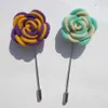 Doppelte farbe Filzblumen Revers Pin Brosche Pins 20pcs / lot 14color für Ihre Wahl Freies Verschiffen