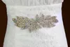 2020 Fashion Trendy White Rhinestone Weedding Abito da sposa Fascia fatte a mano per perle colorate nastro per cintura da sposa cristallina1237937