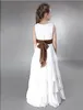 Princess Aline Jewel Tiers Floorlength With Sash Chiffon Junior Bridesmaid Dress For Wedding Party3395111