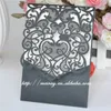 Wholesale- Laser Cut Wedding Invitation Pocket Greeting Cards Pockets Fold Invitations Peach1