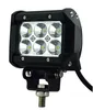 شحن مجاني 4 "18 واط 6-led * (3 واط) كري الصمام ضوء العمل بار الطرق الوعرة suv atv 4wd 4x4 9-32 فولت 1600lm ip67 jeep دراجة رئيس مصابيح