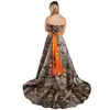 Robes de mariée Realtree 2015 avec ceinture orange bustier tribunal train à lacets dos camo robes de mariée modestes robes de camouflage formelles