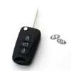 Boule non coupé 3 boutons Flip Remote Key Case Shell pour Kia Car Keys Blank Cover Cover Remplacement Clé Shell pour KIA2353496