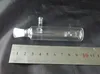 Partihandel Gratis frakt ----- 2015 Ny Mini Extern filter Hookah Transparent glas / glas Bong, storlek 10 * 2cm, lätt att bära och använda