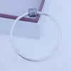 Newest silver Bangle Bracelets Genuine 925 Sterling Silver Charms Bracelets with Clear Cz Snake chain DIY jewelry wholesale hot sale