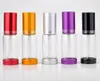 100 adet / grup 20 ML Koruma Tabanı Ile Taşınabilir Cam Parfüm şişesi Anodize Alüminyum Atomizer Boş Boş Kılıf Gezgin