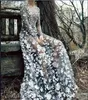 Evening dress Yousef aljasmi Kim kardashian Long sleeve O-Neck Appliqued Ball gown Loess Almoda gianninaazar ZuhLair murad Ziadnakad