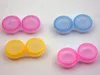 Niesamowite tani cena 2000 sztuk = 1000 par Lot Contact Lens Case Lovely Colorful Dual Box Dwuosobowy Obudowa Soczewka Moaking Case