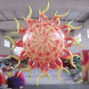 2m Hanging Party Balloon Lighting Inflatable Sun with Light For Club And Concert Decoration