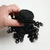 Europese Braziliaanse Maagd Menselijk Hair Extensions Sexy Short Type 6inch 8inch Kinky Curly Indian Hair Double Inslag 50g / pc 300g / lot Op voorraad
