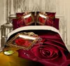 Home Texitle New Bedclothes 3D Pattern 4PCS Bedding Set King Size (1 PC Bed sheet/1PC Comforter Cover/2 PCS Pillow Covers)