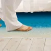 Adesivi murali sabbia spiaggia per pavimento Adesivi rimovibili per pavimento spiaggia mare Camera per bambini Decalcomanie 3D fai da te Stampa arte murale camera terra