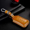 Genuine Leather Key fob Cover for Mitsubishi Outlander ASX RVR Mirage Montero Sport Smart Remote Key Case Holder Accessories3070077