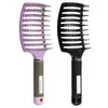 抗抵抗性湾曲ベントベントバーバーサロンヘアスタイリングツール列TINE COMB BRUSH hairdressing32041085207359