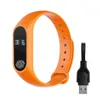 M2 Fitness Tracker Bande de montre Moniteur de fréquence cardiaque Étanche Tracker d'activité Bracelet intelligent Podomètre Appel Rappeler Bracelet de santé Avec OLED