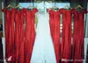 Riktiga bilder skopa hals kort sjöjungfru brudtärna klänningar bling bling paljett vshape tillbaka kväll svart röda festklänningar anpassade p2688065