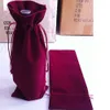 Wine Bottle Gift Packaging Bag 15x36cm (6 x 14 inch ) pack of 20 Velvet Drawstring Pouch