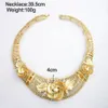 Top Quality Gold Plated Big Flower Jewelry Set Wedding Bridal Elegant Gold Plated Jewelry Set 005