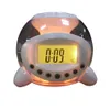 Revitalizing 7 Color Changing LED Ball Calendar Alarm Clock Music Thermometer Natural Sound Desktop Table Clocks Despertador, dandys