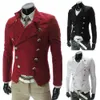 Ternos masculinos blazers 2015 moda masculina de dois seios homem fino casaco grosso casual lazer meninos ternos de casamento blazer negócios formal