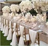 シンプルな安い椅子サッシシフォンの結婚式の椅子カバーロマンチックなブライダルパーティーの宴会チェアバック結婚式の好みの結婚式の供給速い出荷