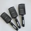 Nya borsthårborstar kam för hårförlängningar antistatisk värme krökt ventilationsbarber salong hårstyling verktyg rader tine kamplast5581130