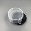 50 ml (1,66 oz) Tom återanvändbar plastlöspulver Kompaktflaskor Container DIY Makeup Pulverfodral med sifter och fodrad skruvlock