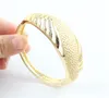 Afrikanska smycken uttalande halsband ring örhängen armband kristall bröllop brud mode vackra 18k guldpläterade smycken set