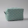 Chevron Makeup Bag 25st Us Warehouse Classic Rectangle Zig Zag Cosmetic Bags Custom Designer Make Up Cases Present Toalette Organizer Case DOM106001