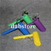 Vente en gros Silicone Marteau Bubbler Pipe à main en silicone avec banger à quartz Wax Oil Container Dab Tool Multi-Function Tobacco Smoking Pipes