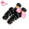 Queen Hair Prodcuts Indian virgin human hair extensions machine double weft weave Loose Wave DHL Fast shipping 8"-28'' #1B