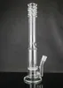 Hookahs Honeycomb Percolater Straight Bong Water Pipes 18,8 mm Joint storlek 17,5 tum oljeriggar för rökning för rökning
