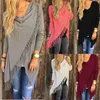 2018 Nowych Moda Kobiety Jesień Dorywczo Kurtka Z Długim Rękawem Dzianiny Fringe Tassel Cardigan Luźny Sweter Znosić Płaszcz Zimowy