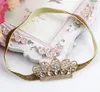 Crown Baby Headbands Cute Korean Luksusowe Shine Diamond Tiaras dla dziewczyn Birthday Hair Bands Boutique Dzieci Akcesoria do włosów H080