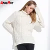 Maglione a collo alto da donna Top a rombi vintage Pullover da donna geometrico vintage Pull bianco Femme Maglione casual invernale GAREMAY 7025 q171135