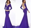Ny design bling beading glittly full längd fest prom klänning med långärmad 2021 ren tillbaka