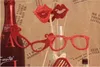 2019 New Arrival Funny Photo Booth Rekwizyty 49 Wzory z wargami wąsów okulary śliczne moda na ślub świąteczne dekoracje