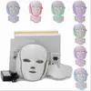 7 färger PDT LED Light Therapy Face Neck Mask Anti-Aging Device Revenation Rynkor Behandling Massager Avkoppling