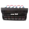 6 Gang Marine Boat Bridge Caravan Control Switch Panel With Red LED Rocker Circuit Breaker 12V 24V