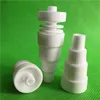 6 W 1 Mężczyzna i Kobieta 10mm / 14mm / 19mm Bezpoziomowy Paznokci ceramiczny z Carb Cap Slicone Jar Dabber Glass Bong Akcesoria ceramiczne 4 szt