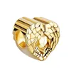 22K Gold Plating Heart Angle Wing Love Forever Charm European bead Fit Pandora Bracelet