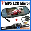 HD 7 -tums bil Bluetooth MP5 bakre kamera LCD Monitor Mirror Car Reversing LED NightVision Back Up Camera291H