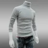 Masculino Casual Moda Camisola Mens Hight Qualidade Knit Sweater Knit Turtleneck Collar Outerwear