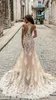 Julie Vino New Lace Mermaid Dresses Sheer Off the Shoulder Appliced ​​Bridal Gowns Kort ärm Elegant bröllopsklänning